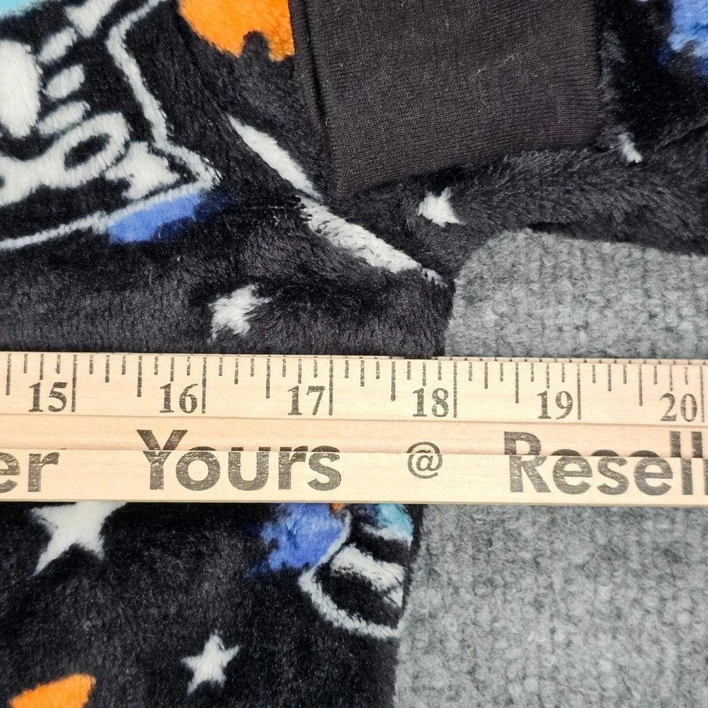Disney Stitch Halloween Skeleton Union Suit Pajamas M 8-10 Hooded Onesie Costume